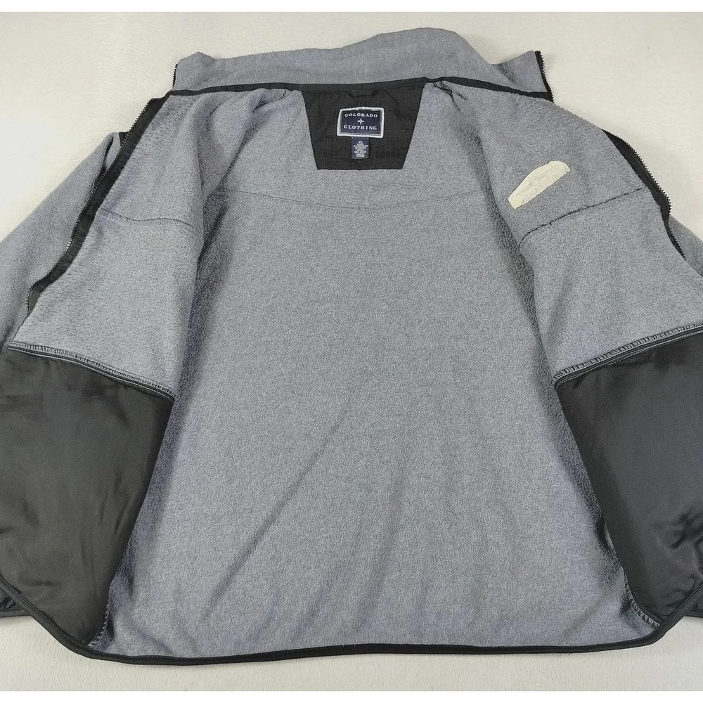 Colorado Clothing Jacket Mens XL Gray Fleece Full Zip Executive AirShare Logo